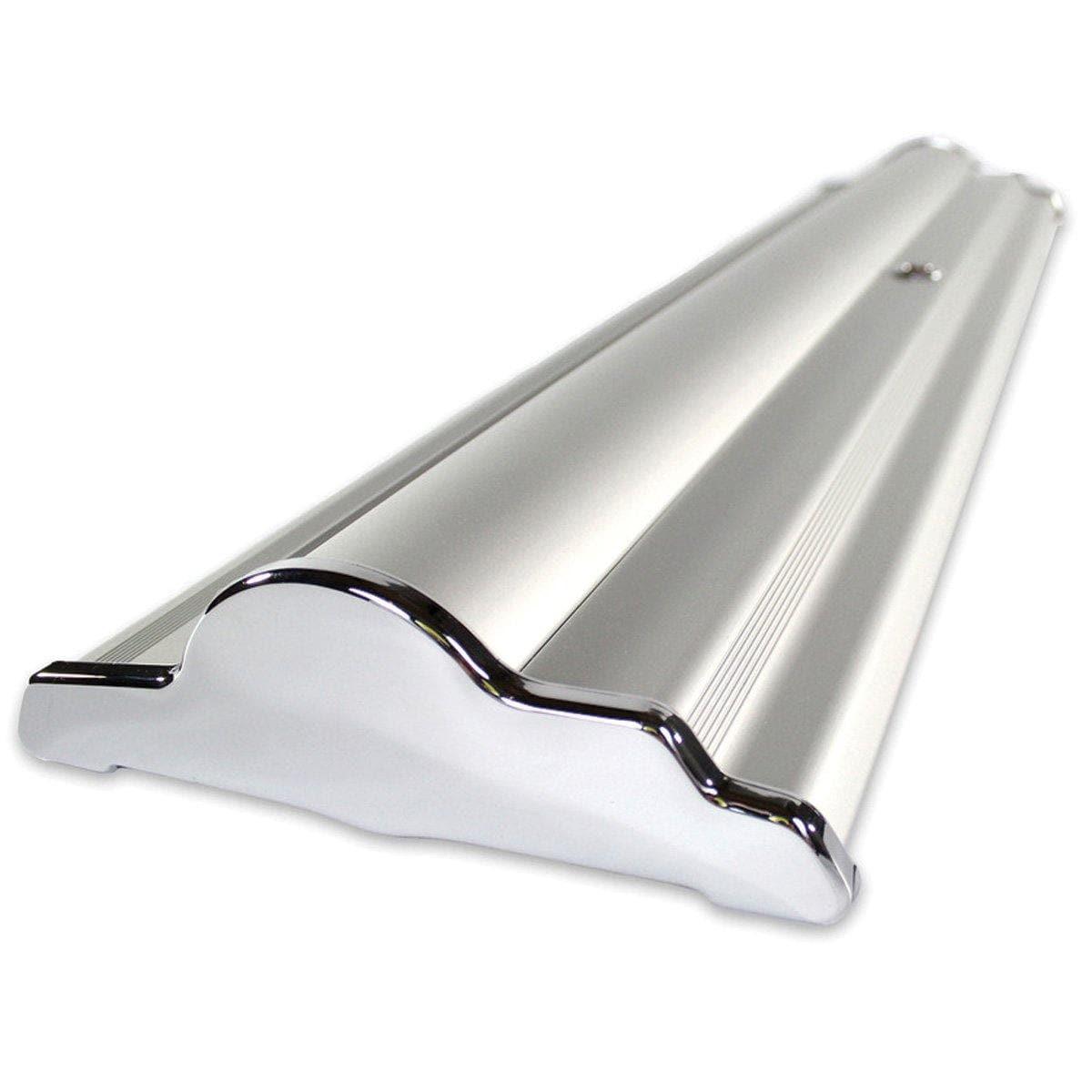 36" SilverStep Retractable Banner Stand (Black and Silver) - WS Display